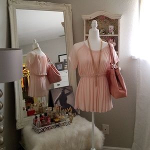 Pink fluttery top